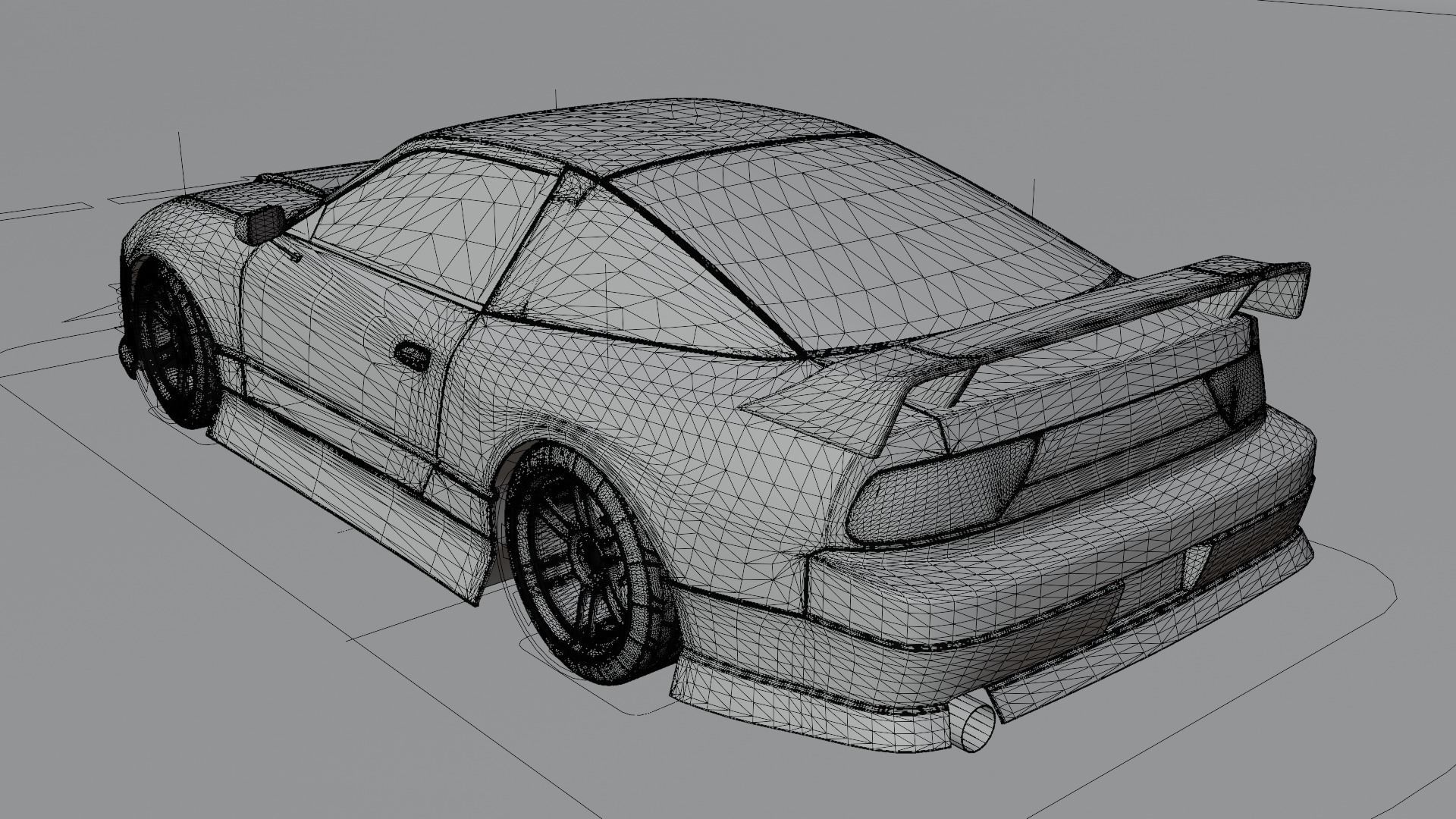 3D printable model  –  Nissan 180SX TUNED