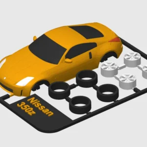 3D printable model  –  Nissan 350z kit card model