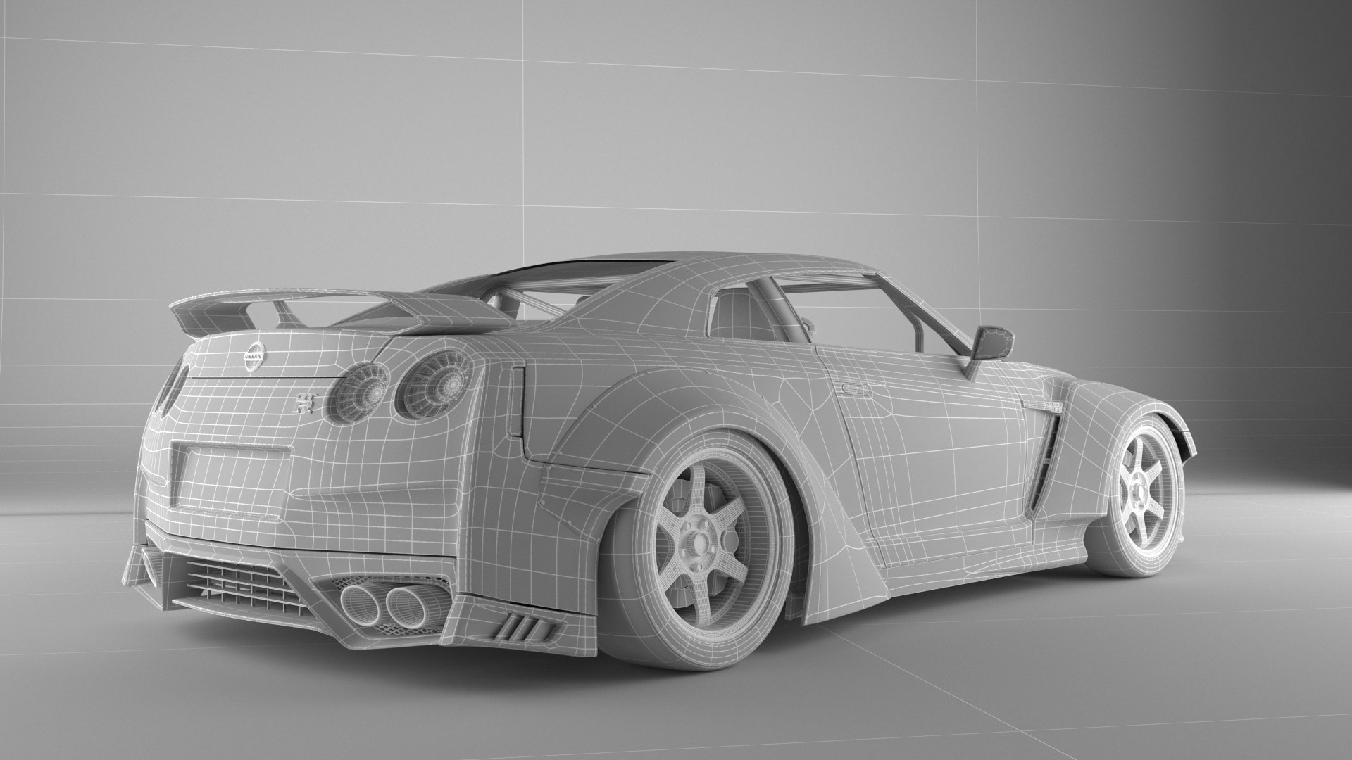 3D printable model  –  Nissan GT-R r35 LW body STL
