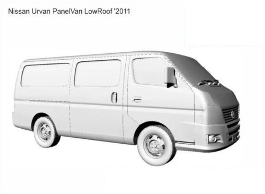 3D printable model  –  Nissan Urvan Panel Van Low Roof 2011