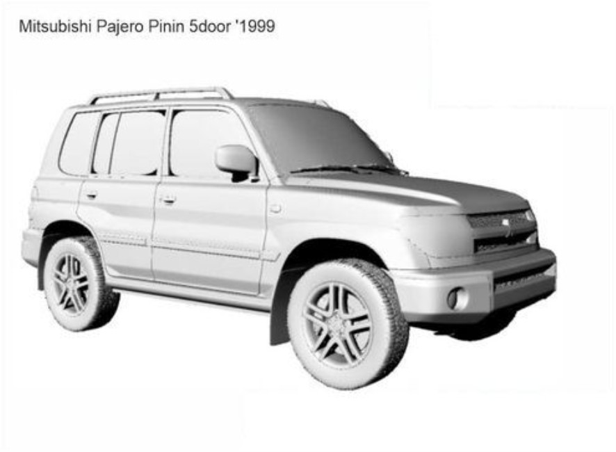 3D printable model  –  PAJERO 1999 5DOOR