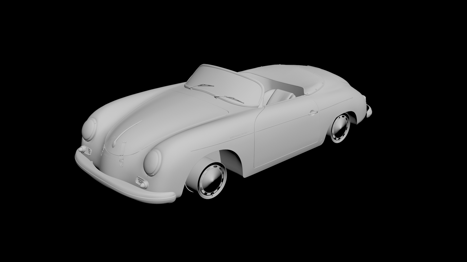 3D printable model  –  Porsche 356 Speedster