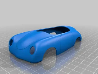3D printable model  –  Porsche 356 Speedster Body Shell for Slot Car