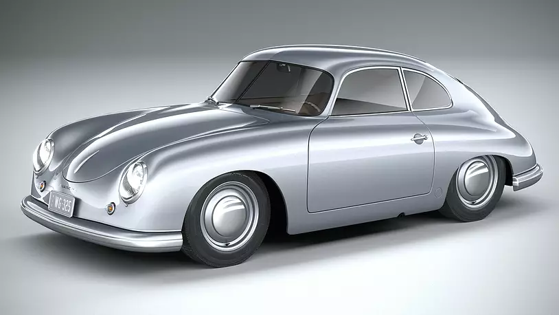 3D printable model  –  Porsche 356A coupe 1959 3D model