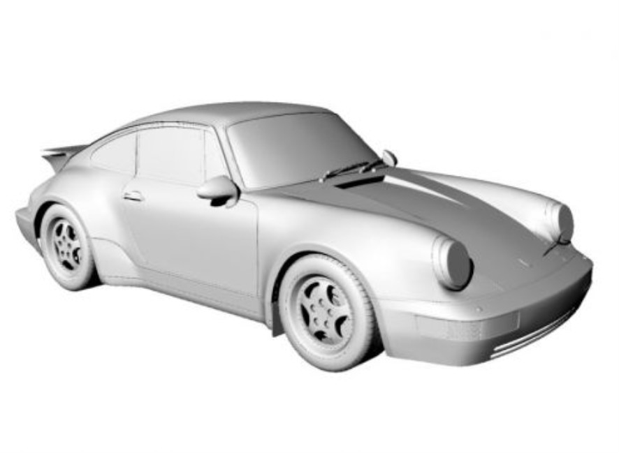 3D printable model  –  Porsche 911 964 Turbo 1993