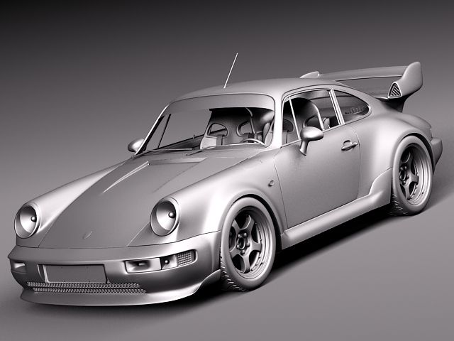 3D printable model  –  Porsche 911-964 turbo