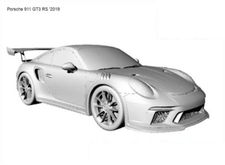 3D printable model  –  Porsche 911 GT3 RS 2019