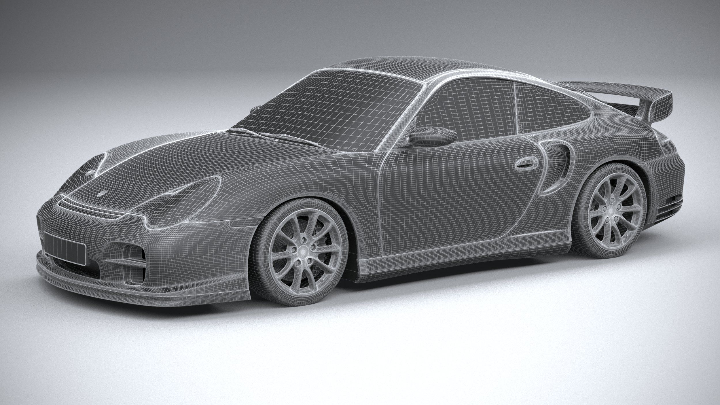 3D printable model  –  Porsche 911 Turbo Coupe (996) 2000