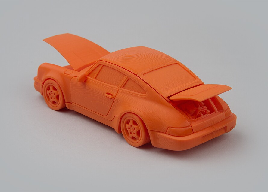 3D printable model  –  Porsche 911 print in place