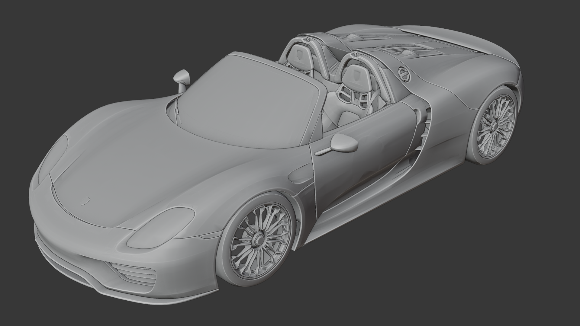 3D printable model  –  Porsche 918 Spyder Concept 2010