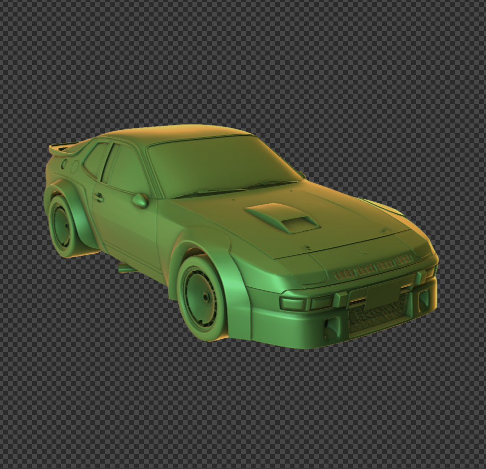 3D printable model  –  Porsche 924 GTR