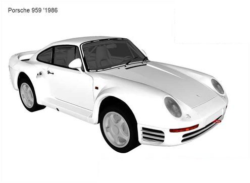 3D printable model  –  Porsche 959