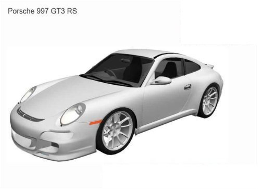 3D printable model  –  Porsche 997 GT3