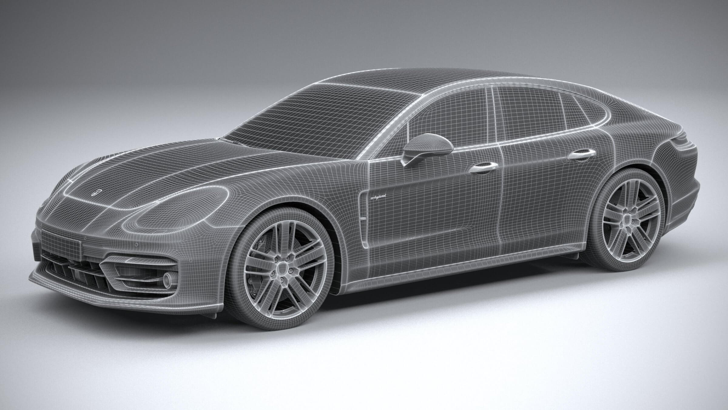 3D printable model  –  Porsche Panamera 4 E-Hybrid 2021