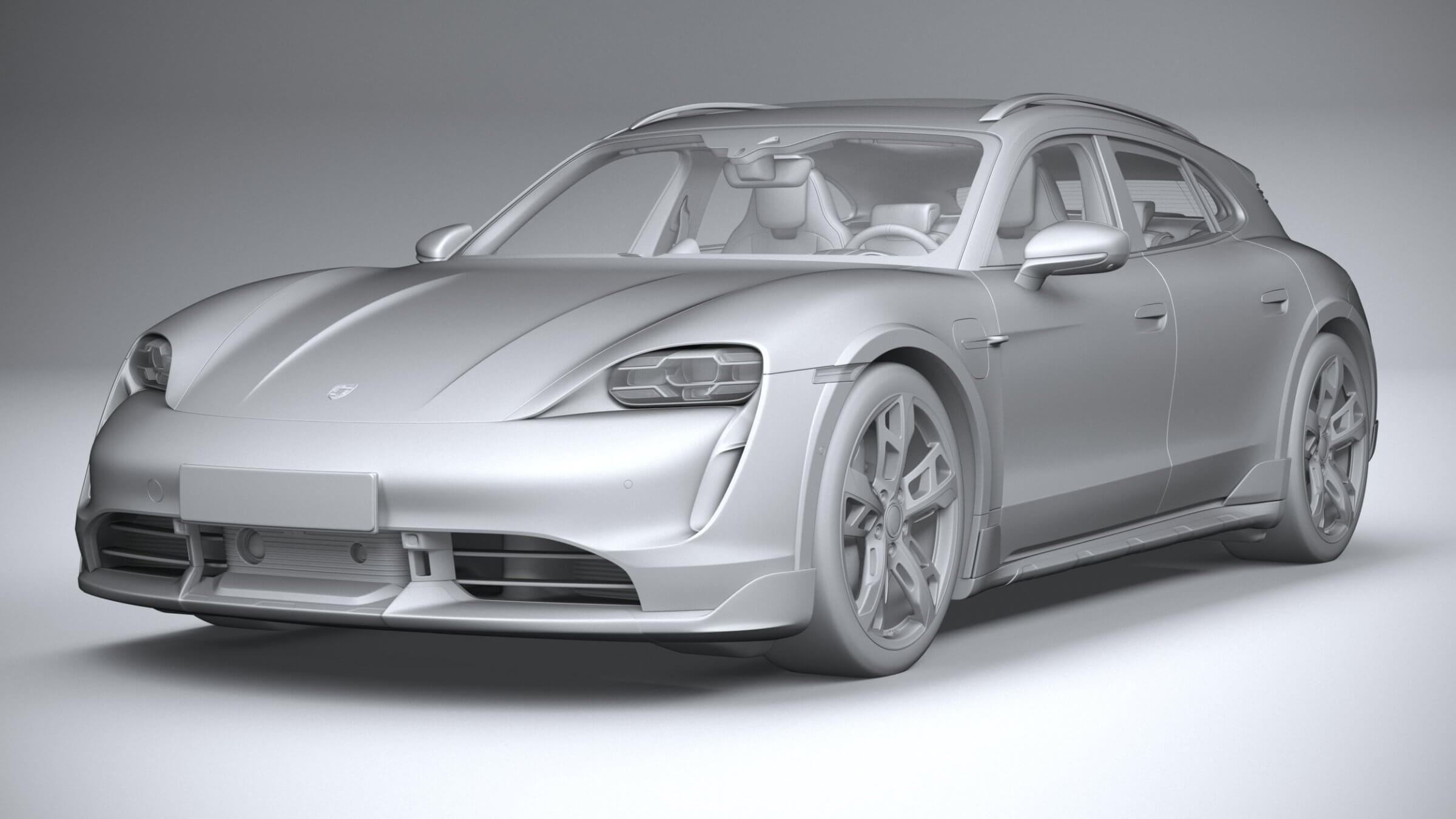 3D printable model  –  Porsche Taycan Turbo S Cross Turismo 2021
