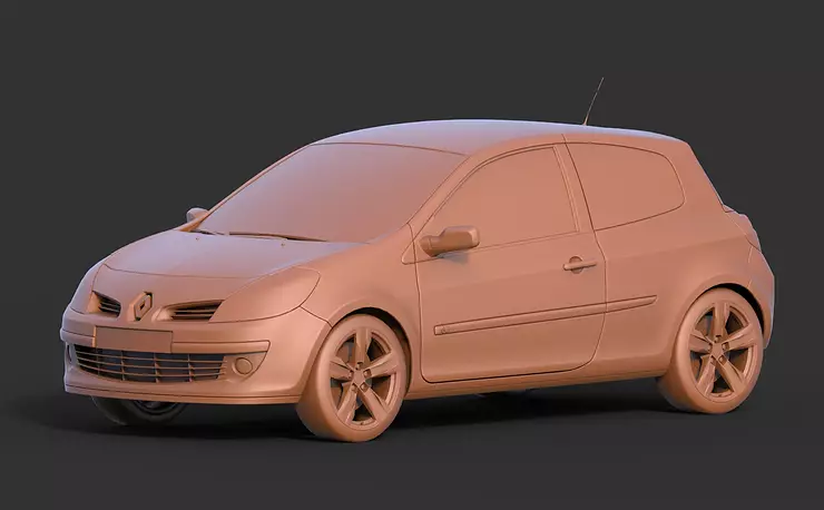 3D printable model  –  Renault Clio hachtback 2012
