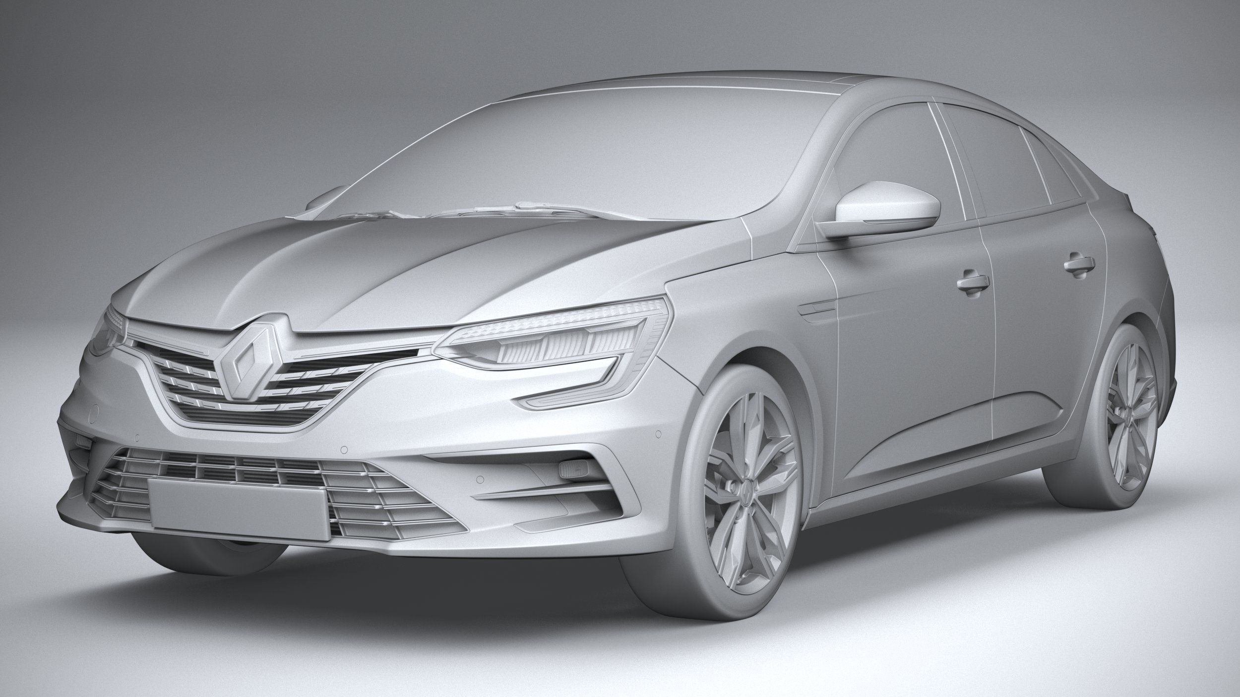 3D printable model  –  Renault-megane-sedan-2020