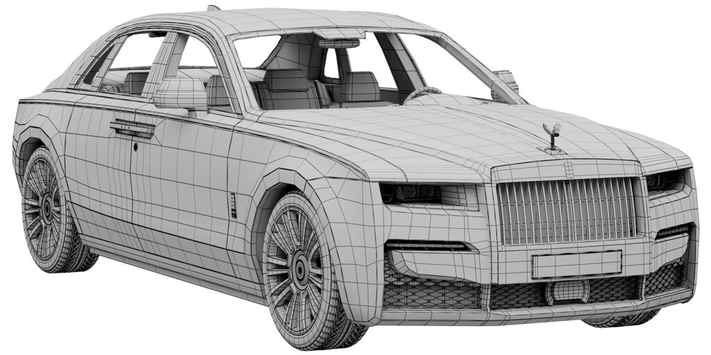 3D printable model  –  Rolls Royce Ghost EWB