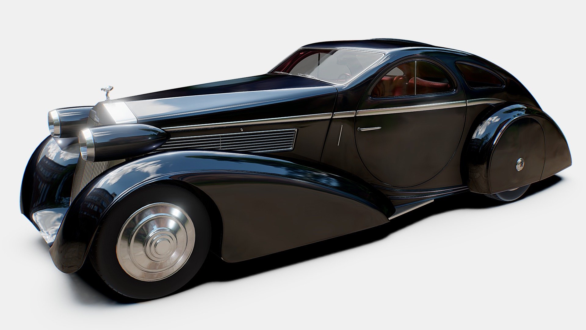 3D printable model  –  Rolls Royce Phantom (Mk1) Jonckheere Coupe 1934