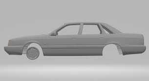 3D printable model – Sedan 1983