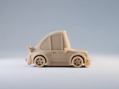3D printable model  –  Tooned Porsche 911 Turbo Kit Card