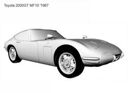 3D printable model – Toyota 2000GT (MF10) 1967