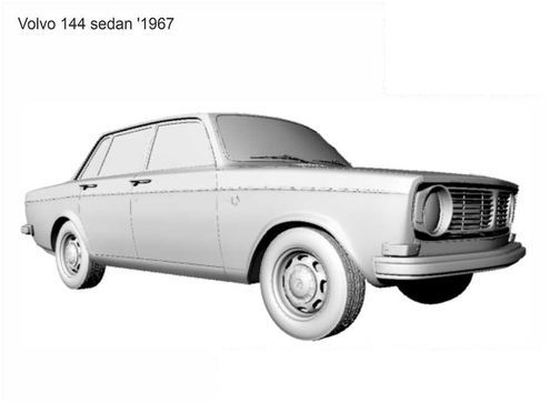 3D printable model  –  Volvo 144 sedan 1967