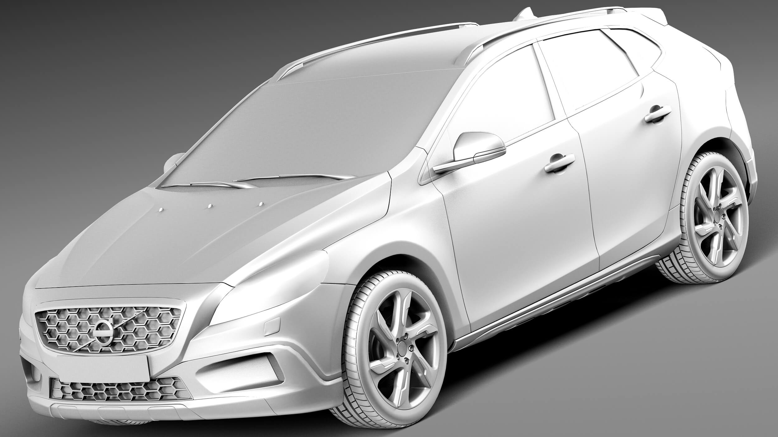 3D printable model  –  Volvo V40 Cross Country