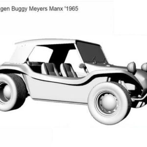3D printable model  –  Volkswagen Buggy 1965