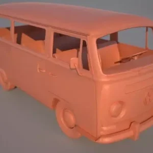 3D printable model  –  Volkswagen Bus 1970s