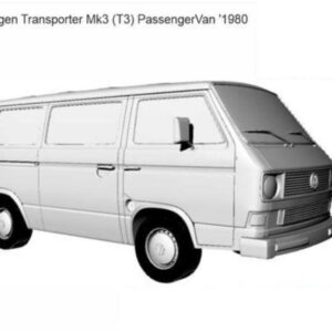 3D printable model  –  Volkswagen Transporter (Mk3) (T3) PassengerVan 1980